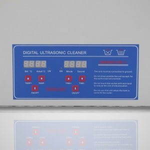 J) Tina de ultrasonido 22 lts con elemento térmico y frecuencia 40 kHz