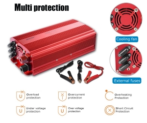 Inversor De Corriente De 12v A 110v Para Carro 1000w