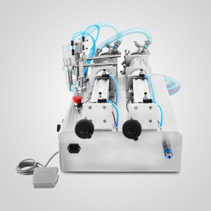 MAQUINA LLENADORA DE LIQUIDOS NEUMATICA DE 100-1000ML DE DOBLE BOQUILLA