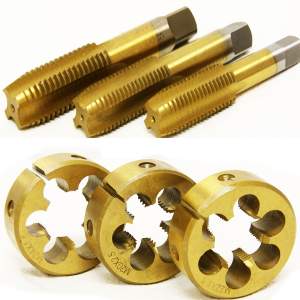 JUEGO PROFESIONAL DE MACHUELOS Y TARRAJAS DE 90PZS SAE   MM ACERO TUNGSTENO  