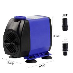 BOMBA SUMERGIBLE PARA ACUARIOS Y ESTANQUES 2500LPH 660GPH 110V