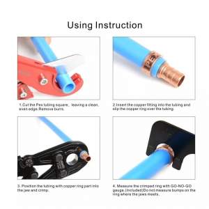 PINZA PONCHADORA PARA TUBERÍA COBRE PEX ½ Y ¾ PULG