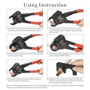 PINZA PONCHADORA IWISS ENGARZADORA PEX 1/2 Y 3/4 GO NO GO