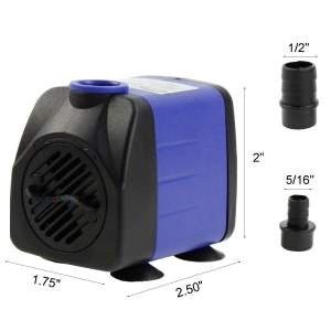 BOMBA ESTANQUE ACUARIO 110V 160GPH 606LPH SUMERGIBLE