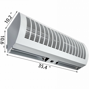 Cortina De Aire Con Motor 1 2hp 36 Pulgadas Vevor 110v 2 Vel