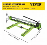 MÁQUINA CORTADORA DE AZULEJOS, CERÁMICOS, PORCELANATO 120CM