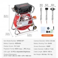CÁMARA DE INSPECCIÓN PARA TUBERÍAS 100 METROS PANTALLA 10”