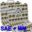 JUEGO PROFESIONAL DE MACHUELOS Y TARRAJAS DE 90PZS SAE   MM ACERO TUNGSTENO  