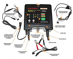 CARGADOR, DESULFATADOR Y ACONDICIONADOR DE BATERÍAS 24 VOLTS MARCA: BATTERY MINDER MODELO: 24041