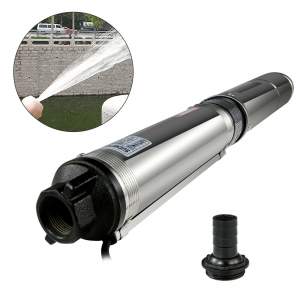 BOMBA EN ACERO INOXIDABLE 110V PARA POZO PROFUNDO 50MTS