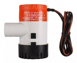 BOMBA SOLAR SUMERGIBLE PARA BOTE 1100GPH 12V 3AMP