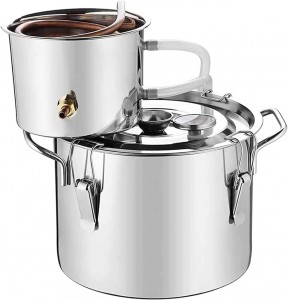 DESTILADOR DE ALCOHOL Y AGUA CON THUMPER 18 LITROS