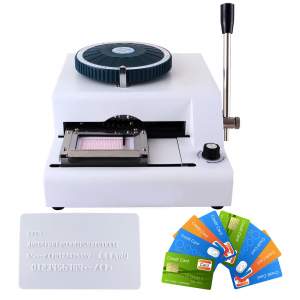 EMBOSADORA DE TARJETAS DE PVC CON 68 CARACTERES EMBOSADORA DE TARJETAS DE PVC CON 68 CARACTERES