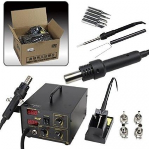 ESTACION DE SOLDAR SMD852D  2 EN UNO CAUTÍN Y PISTOLA DE CALOR