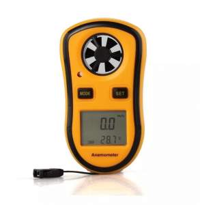 MINI ANEMOMETRO DIGITAL MEDIDOR FLUJO AIRE CON TERMOMETRO MODELO AN-01